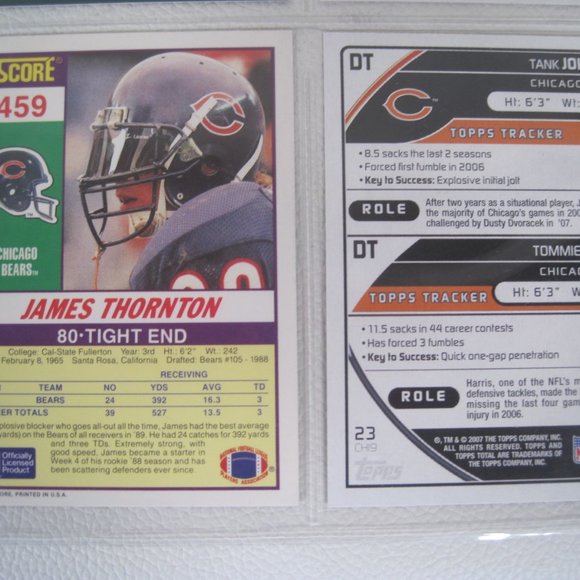 Lot of 7 Chicago Bears NFL Player Cards - Picture 8 of 8